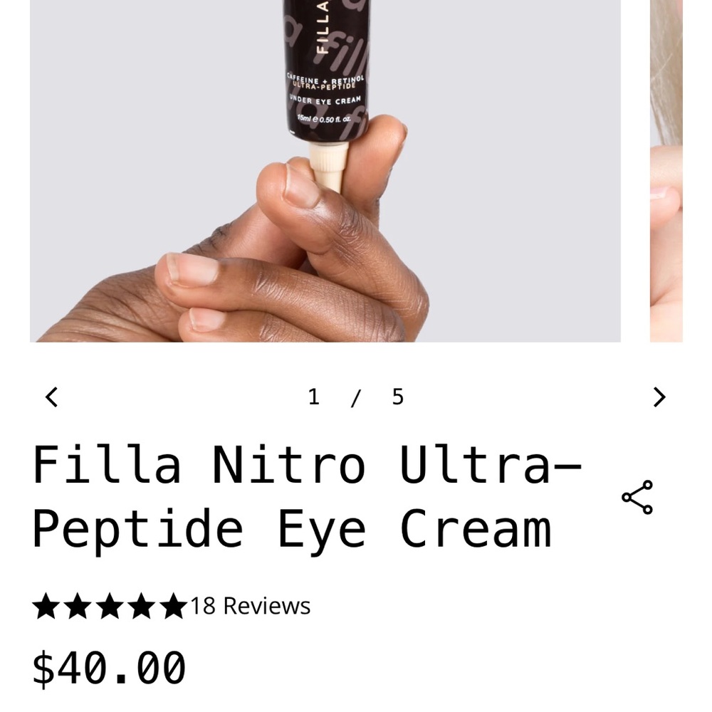Filla Nitro Ultra-Peptide Eye Cream - Black